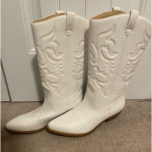 White cowboy boots